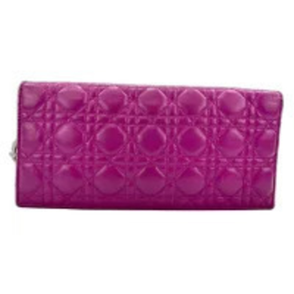 Christian Dior Leather Lady Shoulder Bag Pink